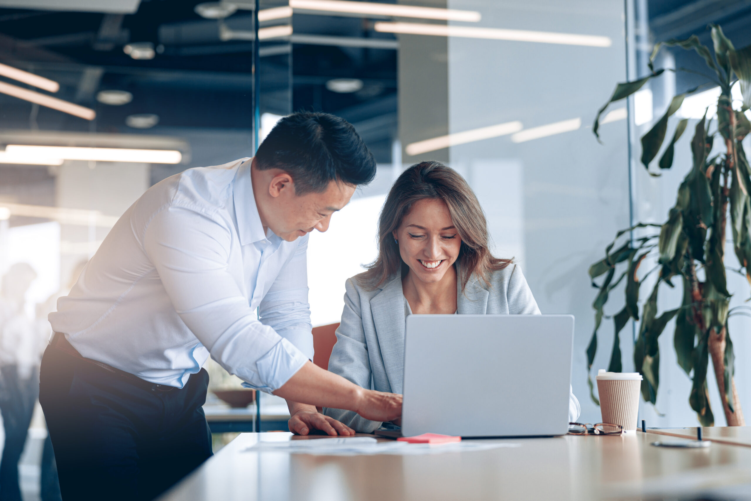 Office staff providing IT support