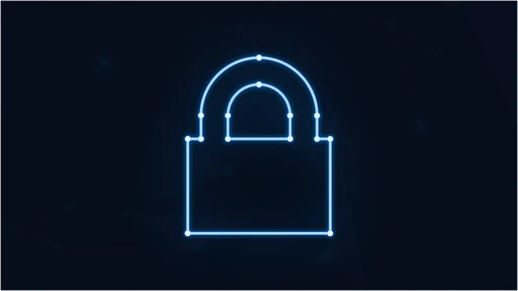 Free padlock neon cybersecurity vector