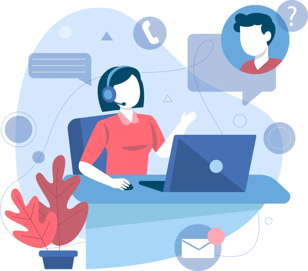 Free call center customer service business solutions vector