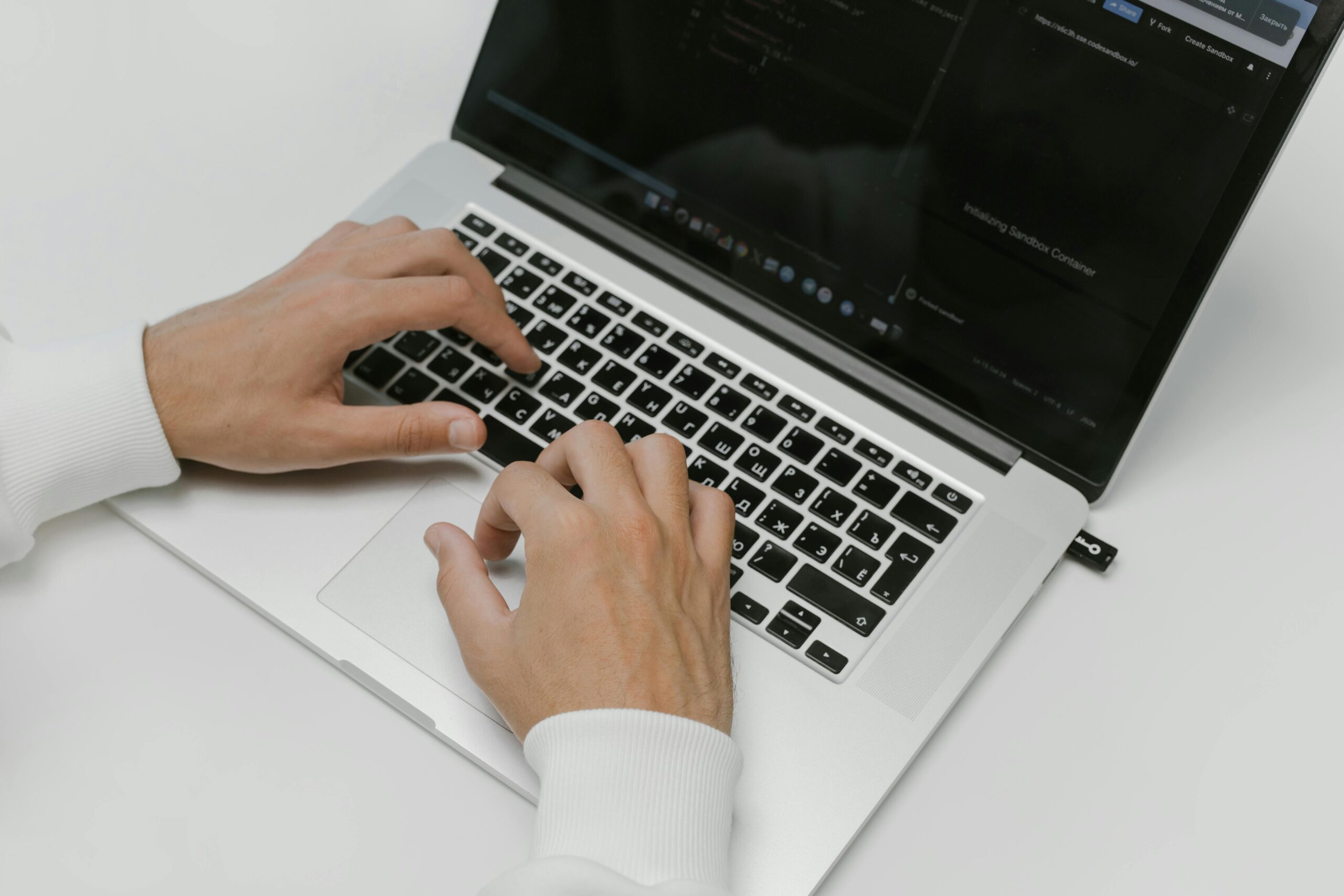 pexels-cottonbro-5474285-scaledjpg • Managed IT Services and Cybersecurity Provider in Singapore. Free Hands on a Laptop Keyboard Stock Photo