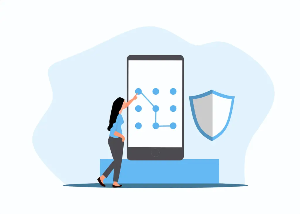 Free security pattern lock vector